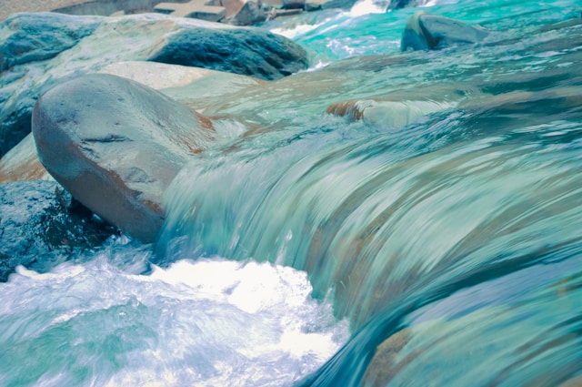 Flowing water